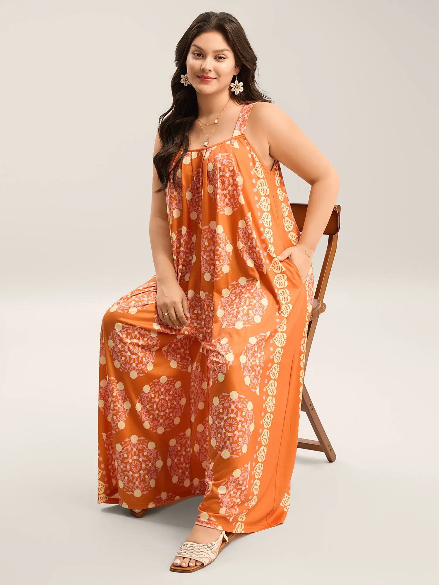 BloomChic Sunkissed Floral Batik Maxi Dress for Women